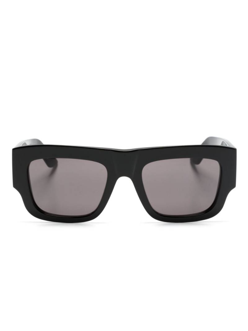 Alexander McQueen Eyewear logo-print square-frame sunglasses - Black von Alexander McQueen Eyewear