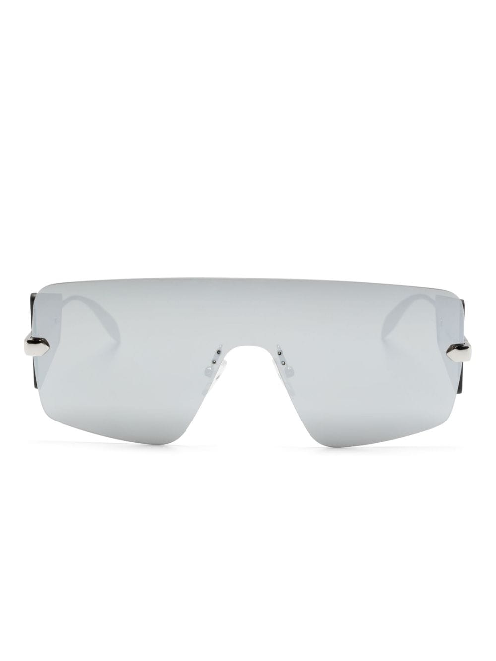 Alexander McQueen Eyewear mirrored shield-frame sunglasses - Silver von Alexander McQueen Eyewear