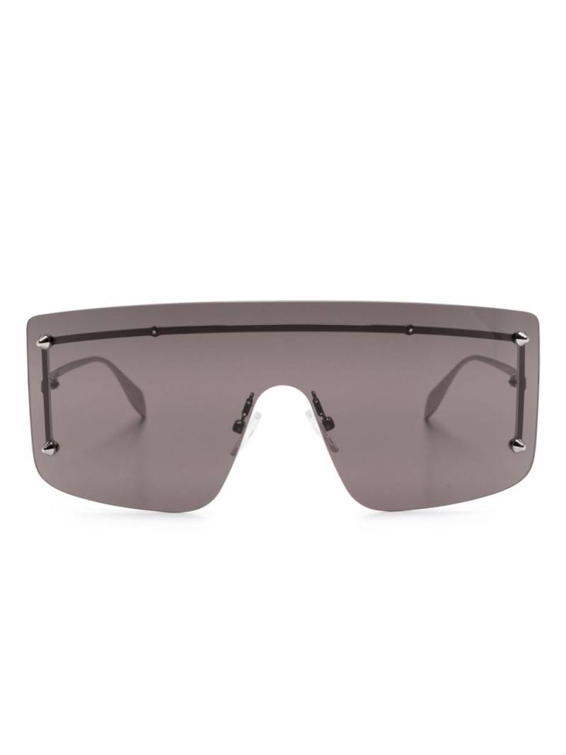 Alexander McQueen Eyewear oversized-frame tinted sunglasses - Silver von Alexander McQueen Eyewear