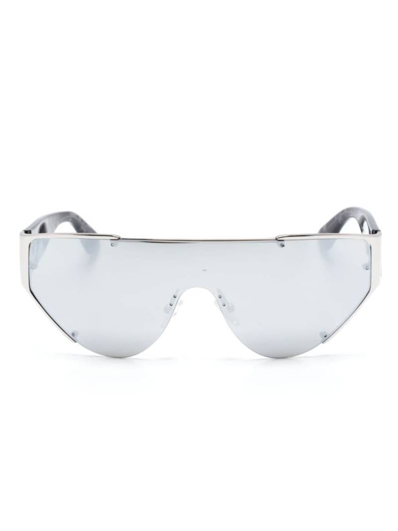 Alexander McQueen Eyewear shield-frame mirrored sunglasses - Silver von Alexander McQueen Eyewear