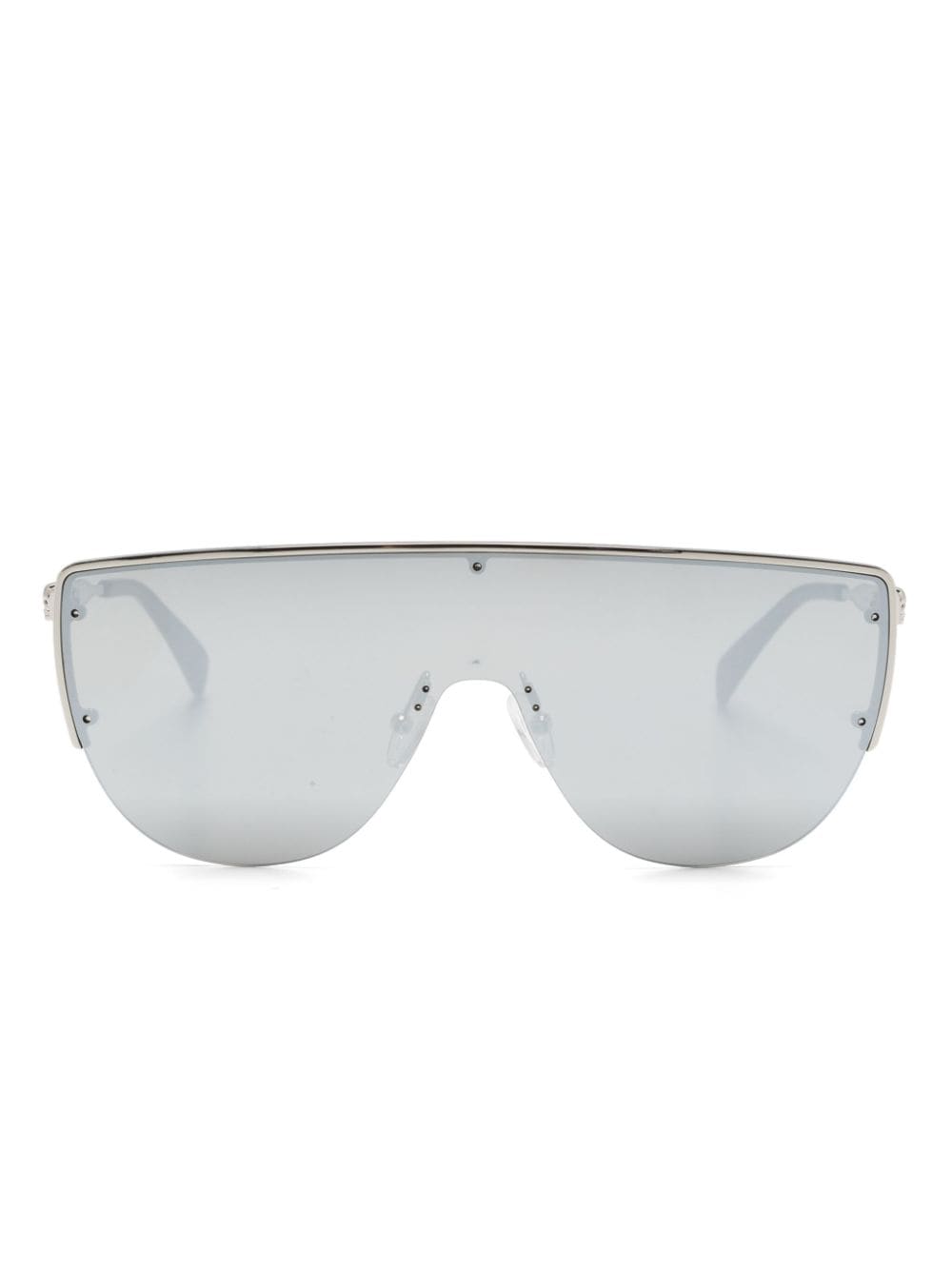 Alexander McQueen Eyewear shield-frame sunglasses - Silver von Alexander McQueen Eyewear