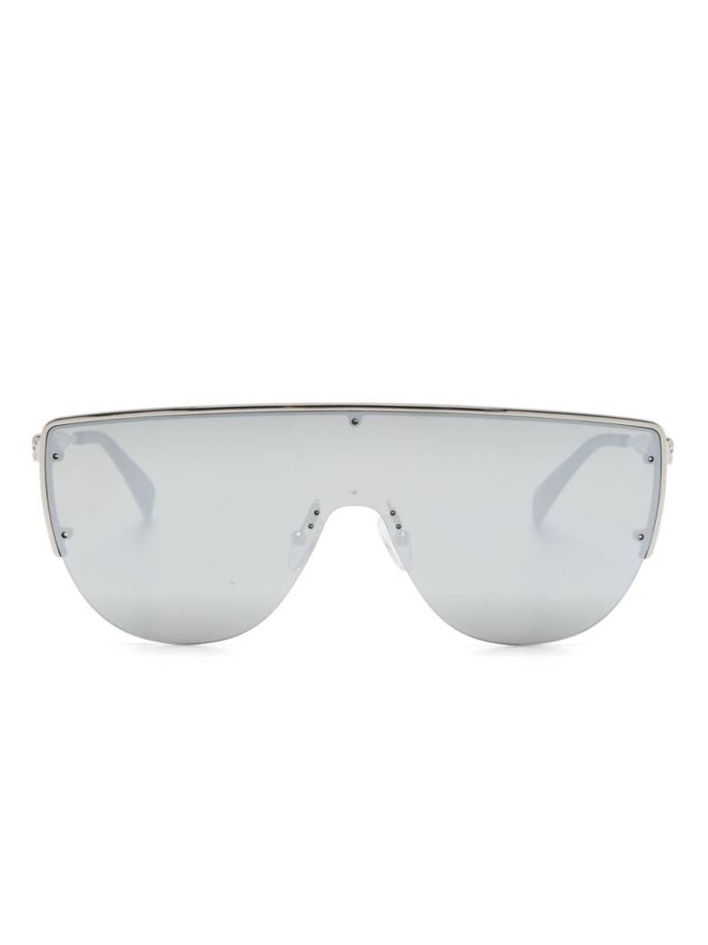 Alexander McQueen Eyewear shield-frame sunglasses - Silver von Alexander McQueen Eyewear