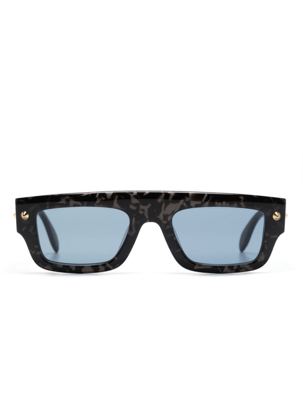Alexander McQueen Eyewear spike stud-detailing rectangle-frame sunglasses - Black von Alexander McQueen Eyewear