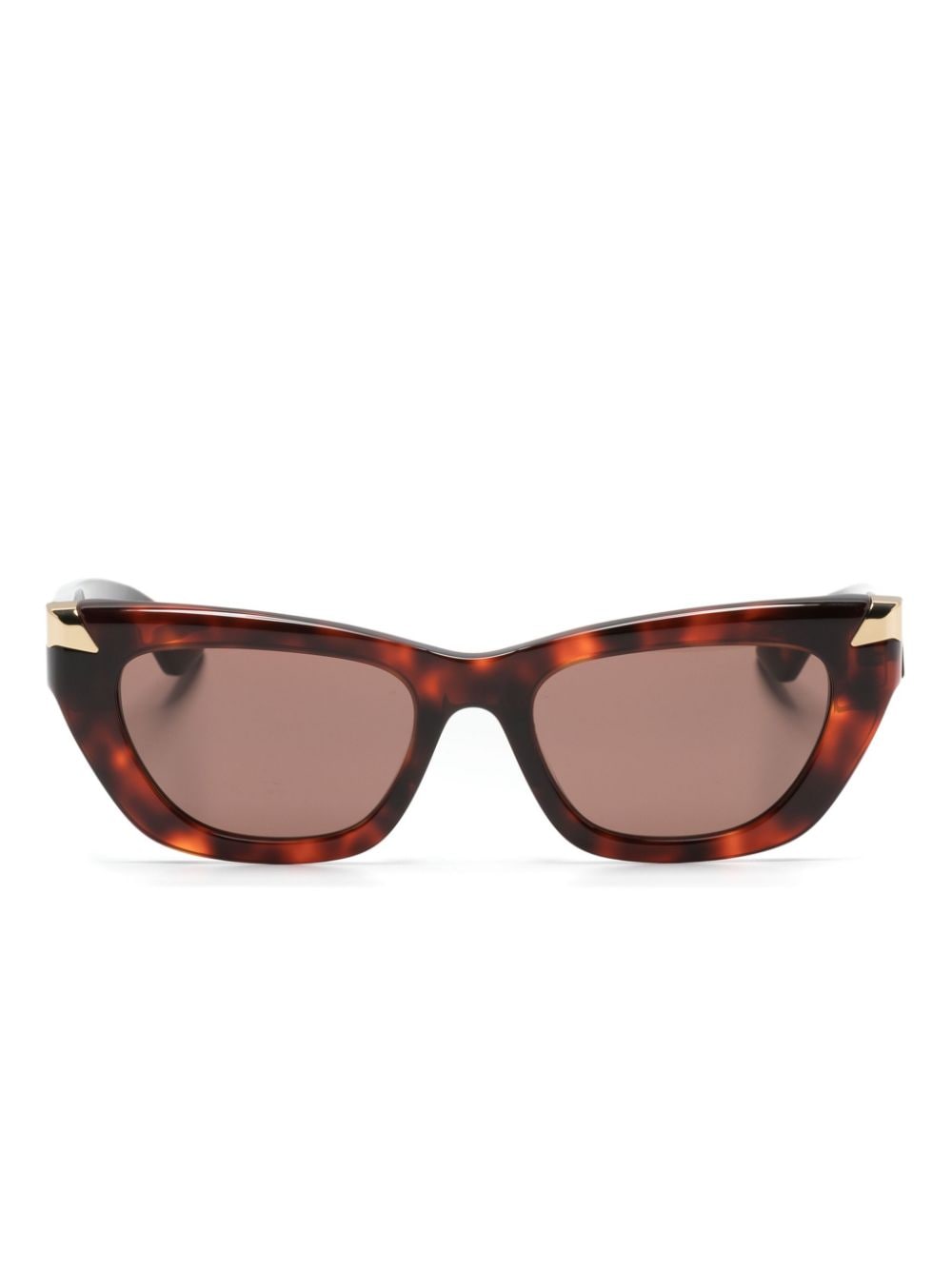 Alexander McQueen Eyewear tortoiseshell cat-eye sunglasses - Brown von Alexander McQueen Eyewear