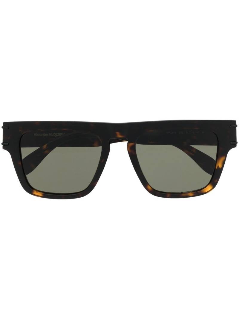 Alexander McQueen Eyewear tortoiseshell logo sunglasses - Brown von Alexander McQueen Eyewear