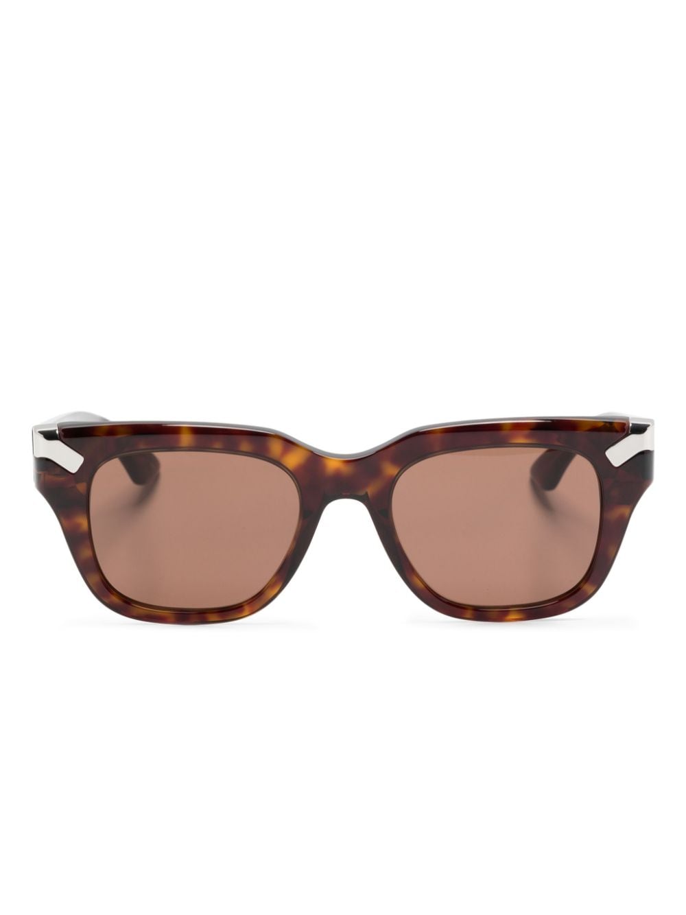 Alexander McQueen Eyewear tortoiseshell square-frame sunglasses - Brown von Alexander McQueen Eyewear