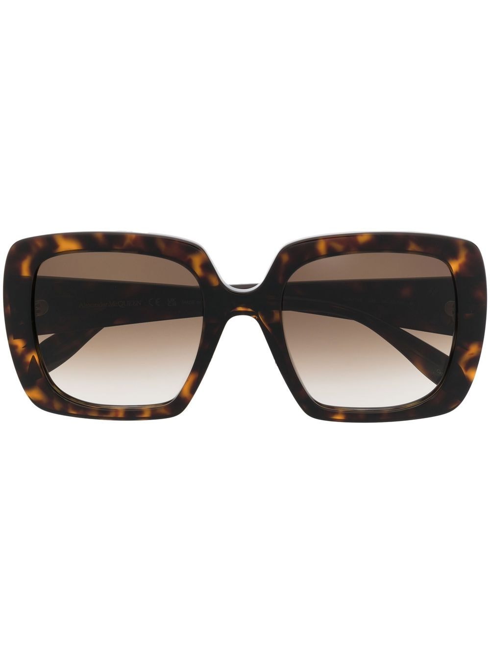 Alexander McQueen Eyewear tortoiseshell square frame sunglasses - Brown von Alexander McQueen Eyewear