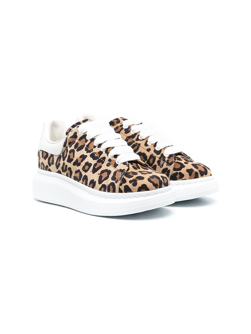 Alexander McQueen Kids Oversized leopard sneakers - Brown von Alexander McQueen Kids