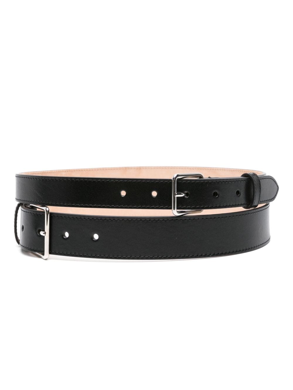 Alexander McQueen Pre-Owned double-wrap leather belt - Black von Alexander McQueen Pre-Owned