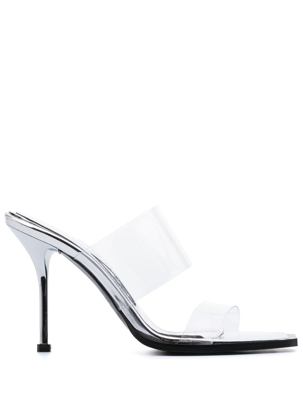 Alexander McQueen 105mm transparent leather mules - Silver von Alexander McQueen