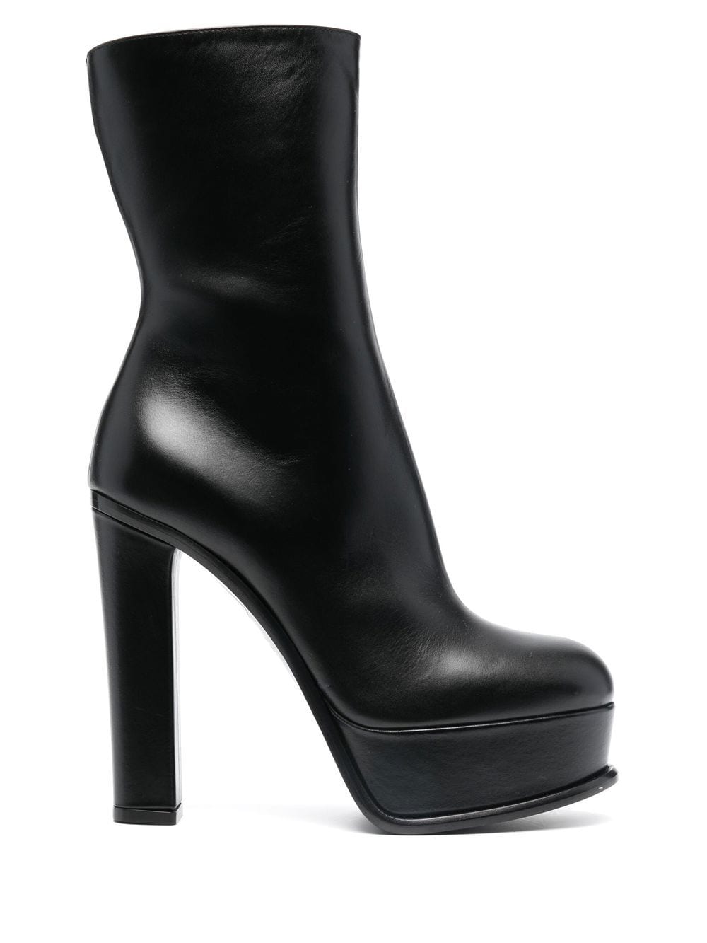 Alexander McQueen 130mm platform leather boots - Black von Alexander McQueen