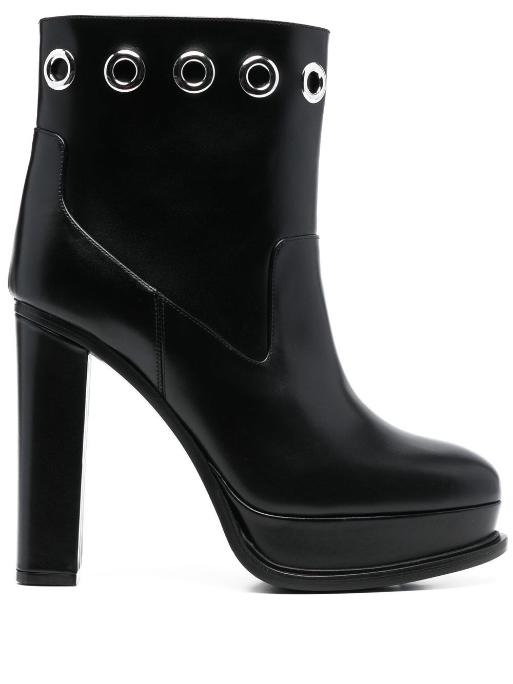 Alexander McQueen 130mm platform-sole eyelet boots - Black von Alexander McQueen