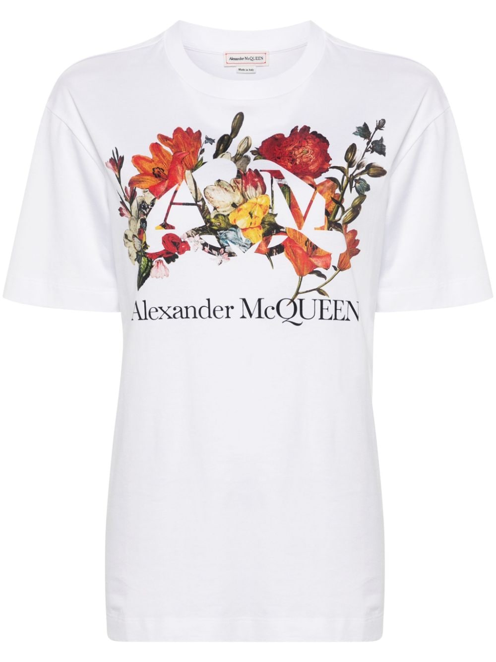 Alexander McQueen Dutch Flower logo-print T-shirt - White von Alexander McQueen