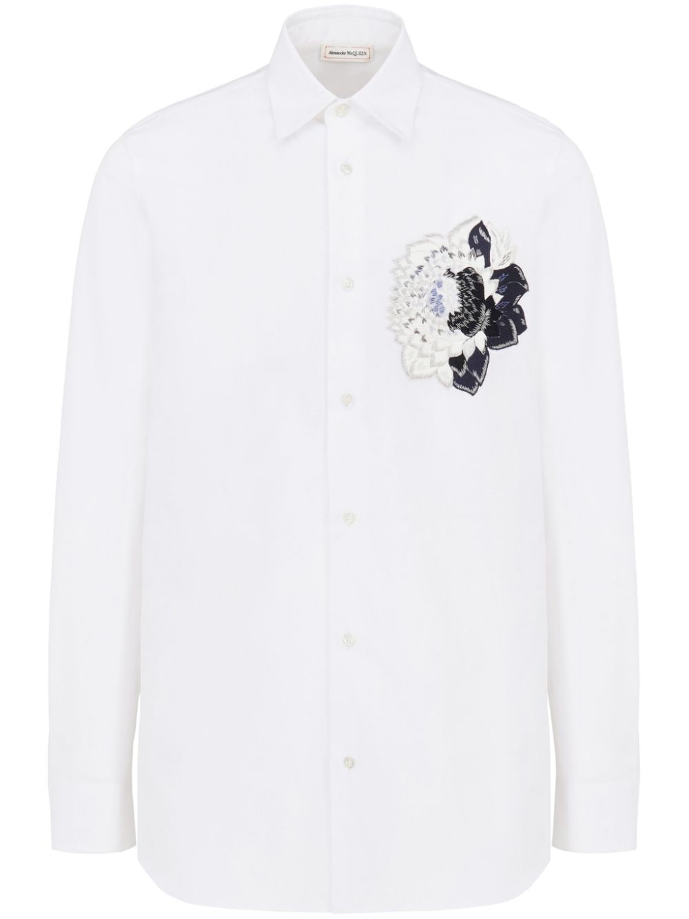 Alexander McQueen Dutch Flower poplin shirt - White von Alexander McQueen