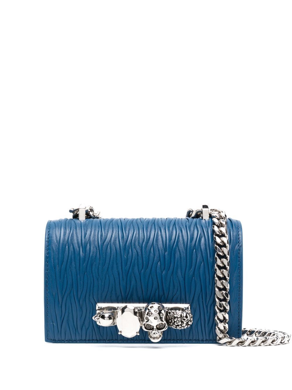 Alexander McQueen Four Ring leather satchel bag - Blue von Alexander McQueen
