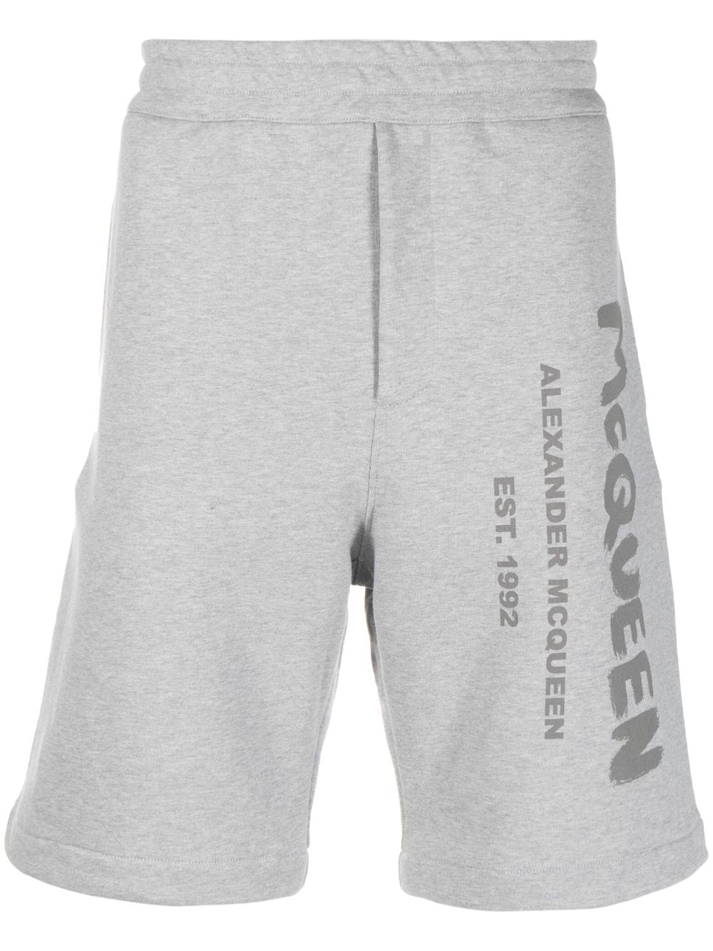 Alexander McQueen Graffiti-print track shorts - Grey von Alexander McQueen