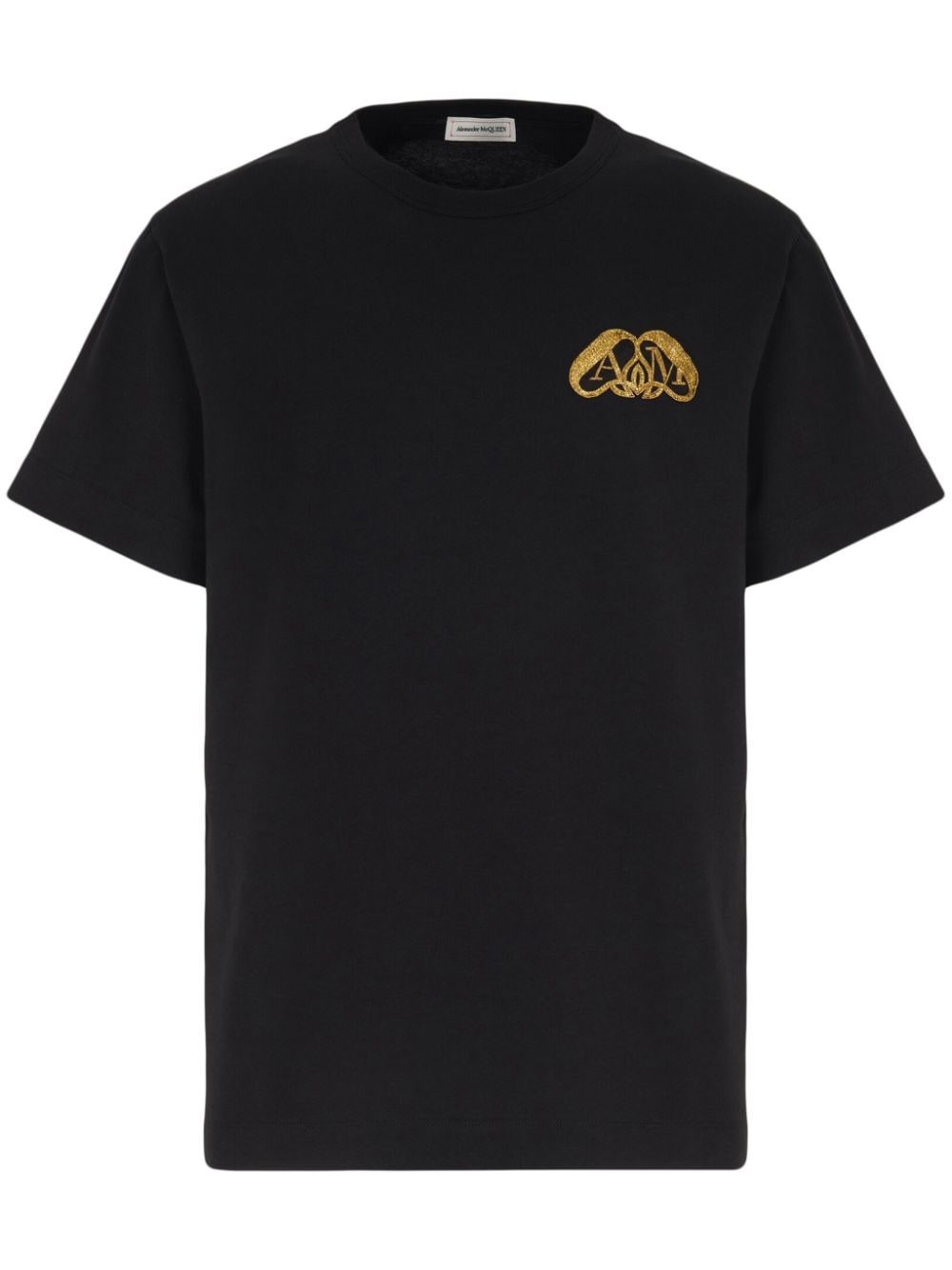 Alexander McQueen Half Seal logo-appliqué T-shirt - Black von Alexander McQueen