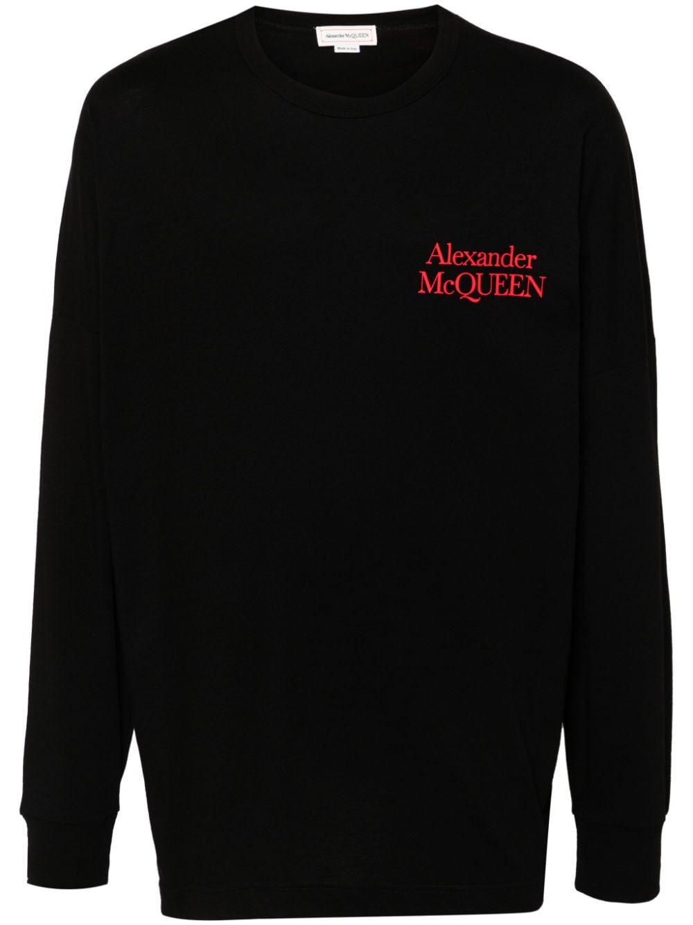 Alexander McQueen logo-print long-sleeved T-shirt - Black von Alexander McQueen