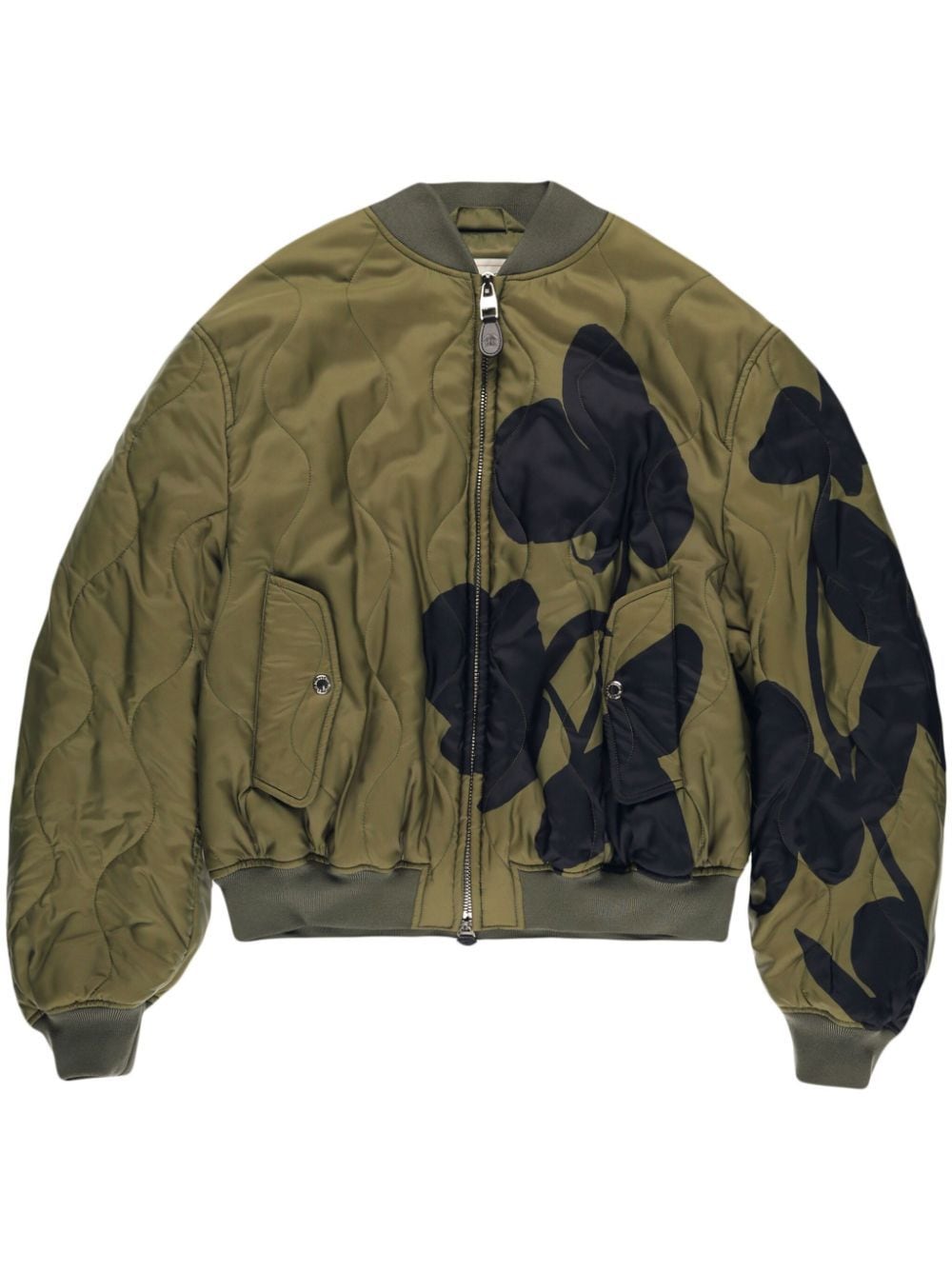 Alexander McQueen Orchid quilted bomber jacket - Green von Alexander McQueen