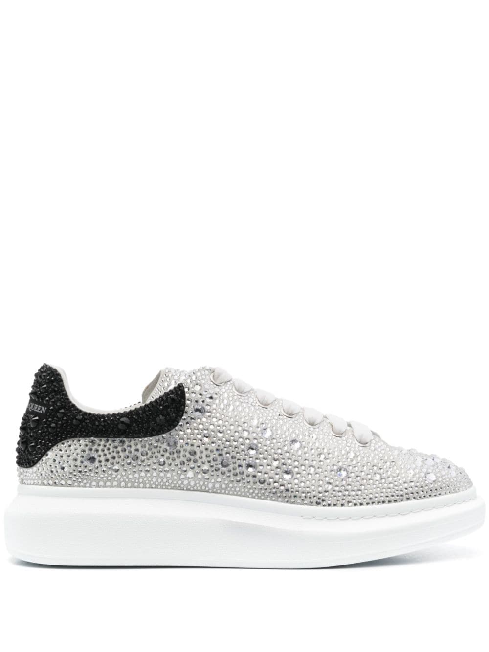 Alexander McQueen Oversized crystal-embellished sneakers - White von Alexander McQueen