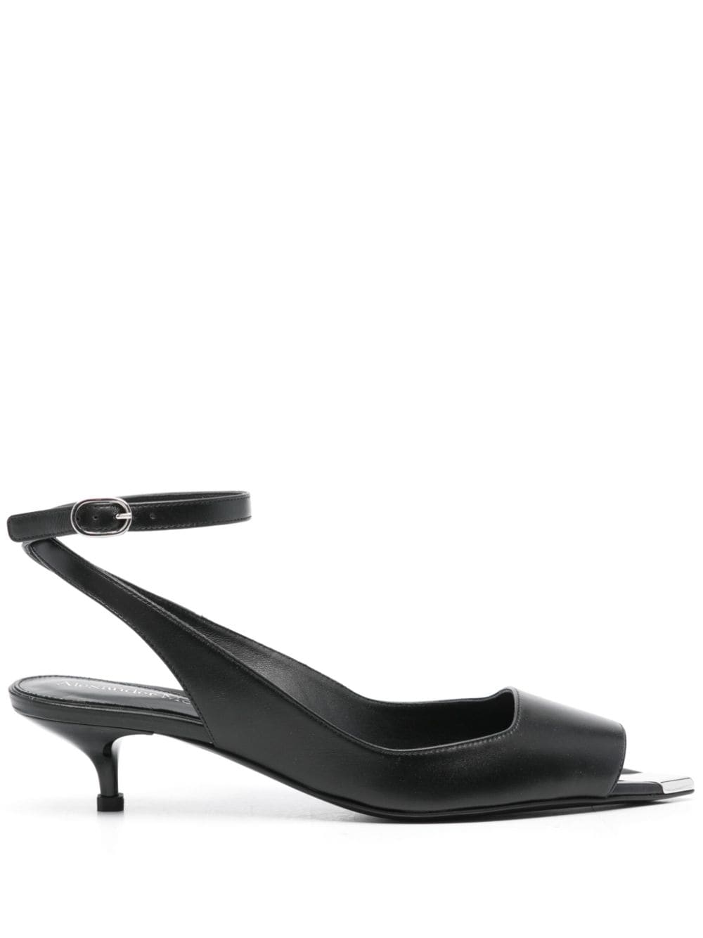 Alexander McQueen Punk 40mm leather sandals - Black von Alexander McQueen