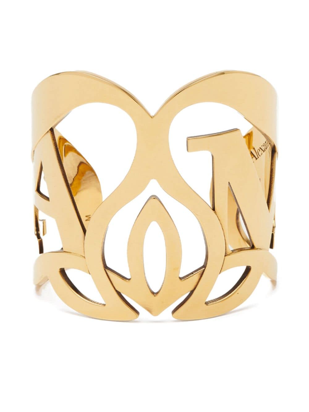 Alexander McQueen Seal logo-motif cuff bracelet - Gold von Alexander McQueen