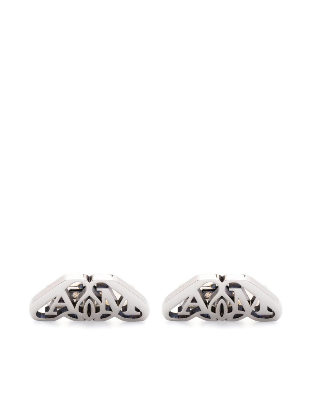 Alexander McQueen Seal logo-plaque cufflinks - Silver von Alexander McQueen