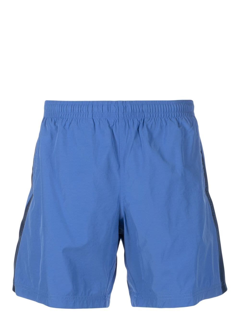 Alexander McQueen Selvedge logo-jacquard swim shorts - Blue von Alexander McQueen