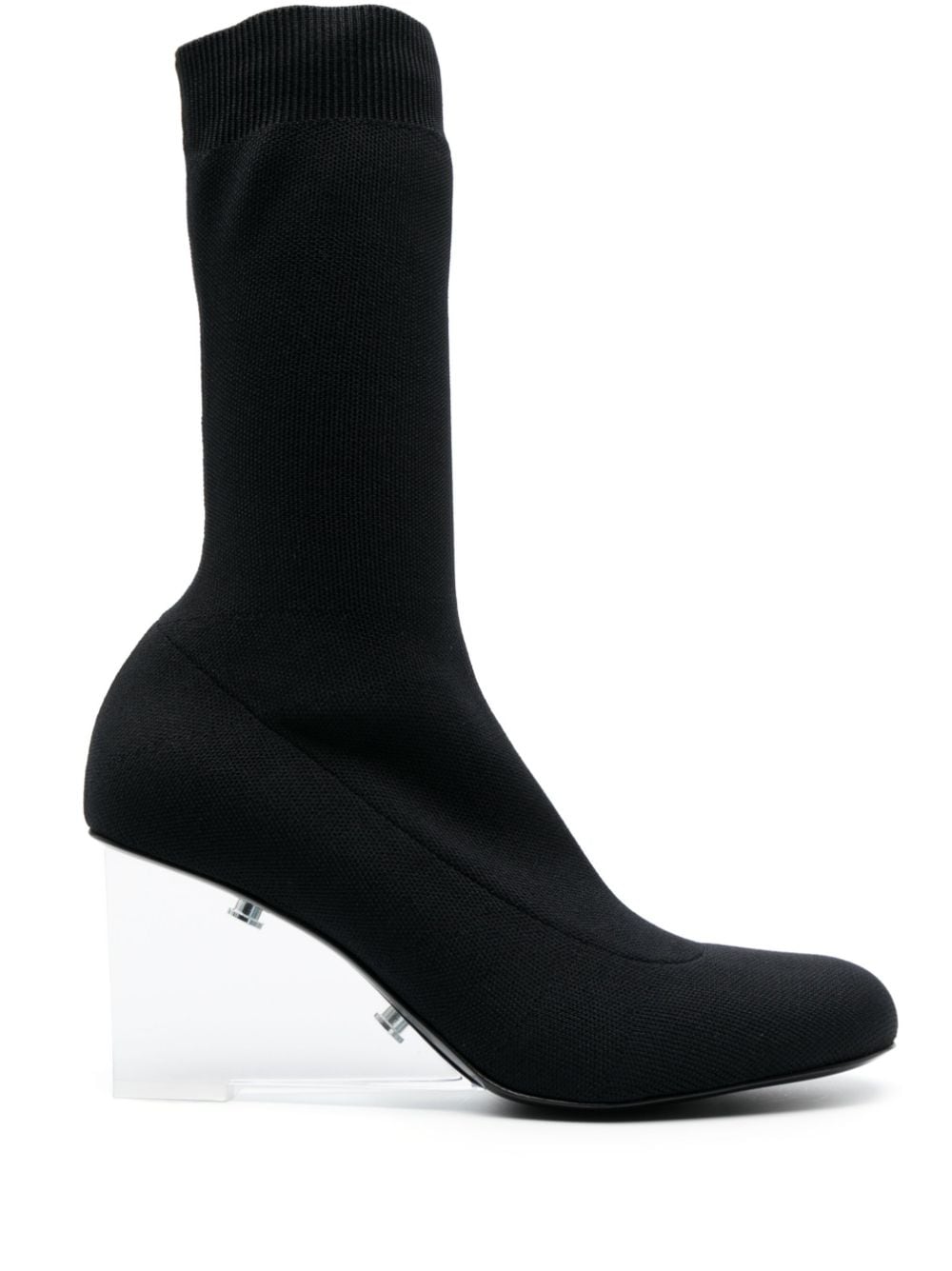 Alexander McQueen Shard 115mm wedge boots - Black von Alexander McQueen