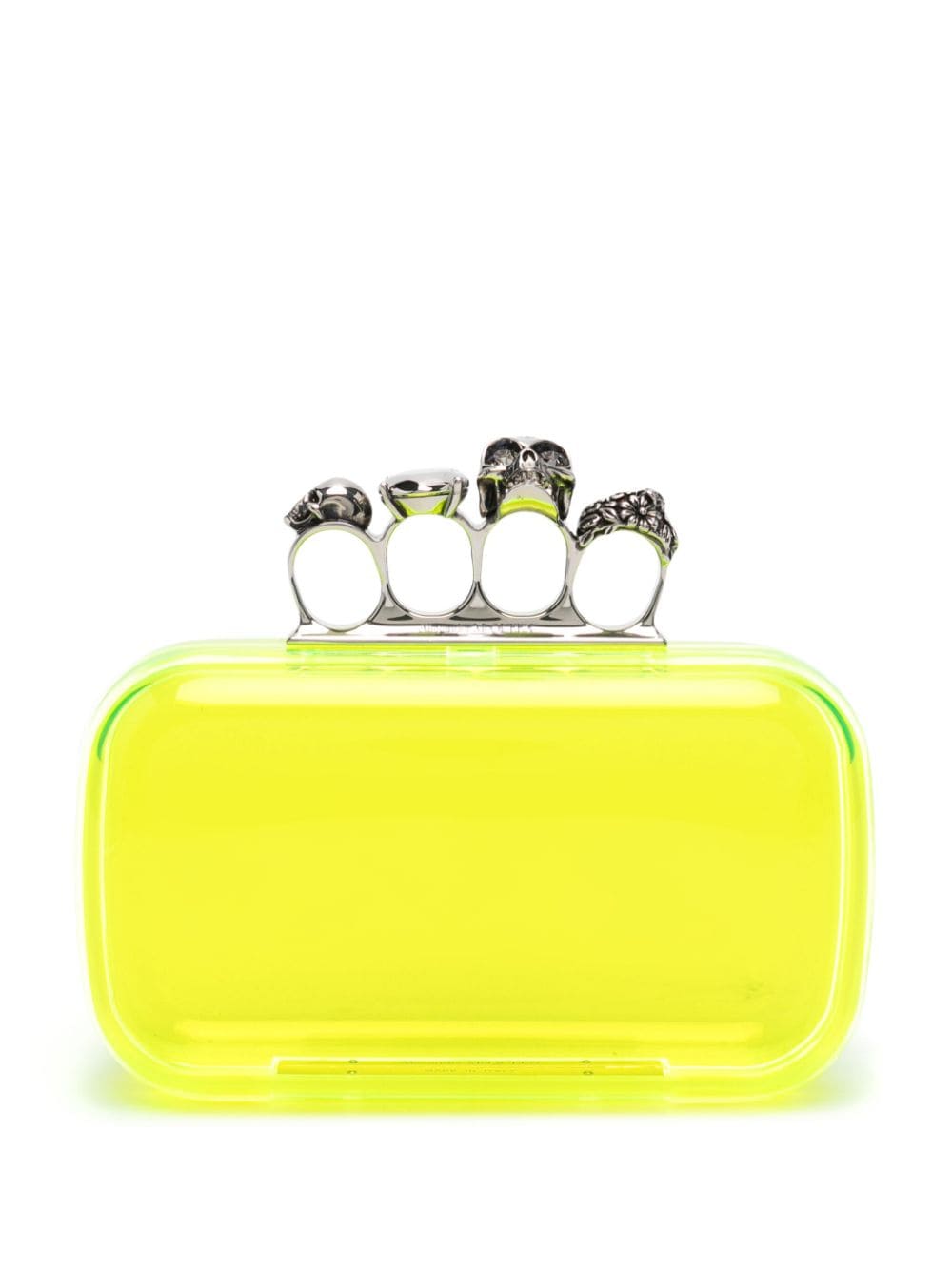 Alexander McQueen Skull knuckle-duster clutch bag - Yellow von Alexander McQueen