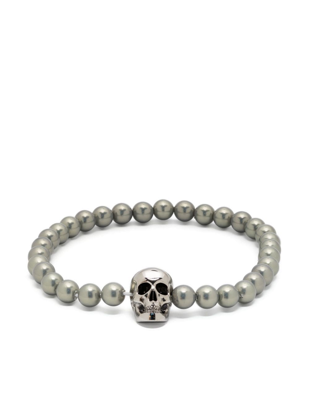 Alexander McQueen Skull pearl bracelet - Silver von Alexander McQueen