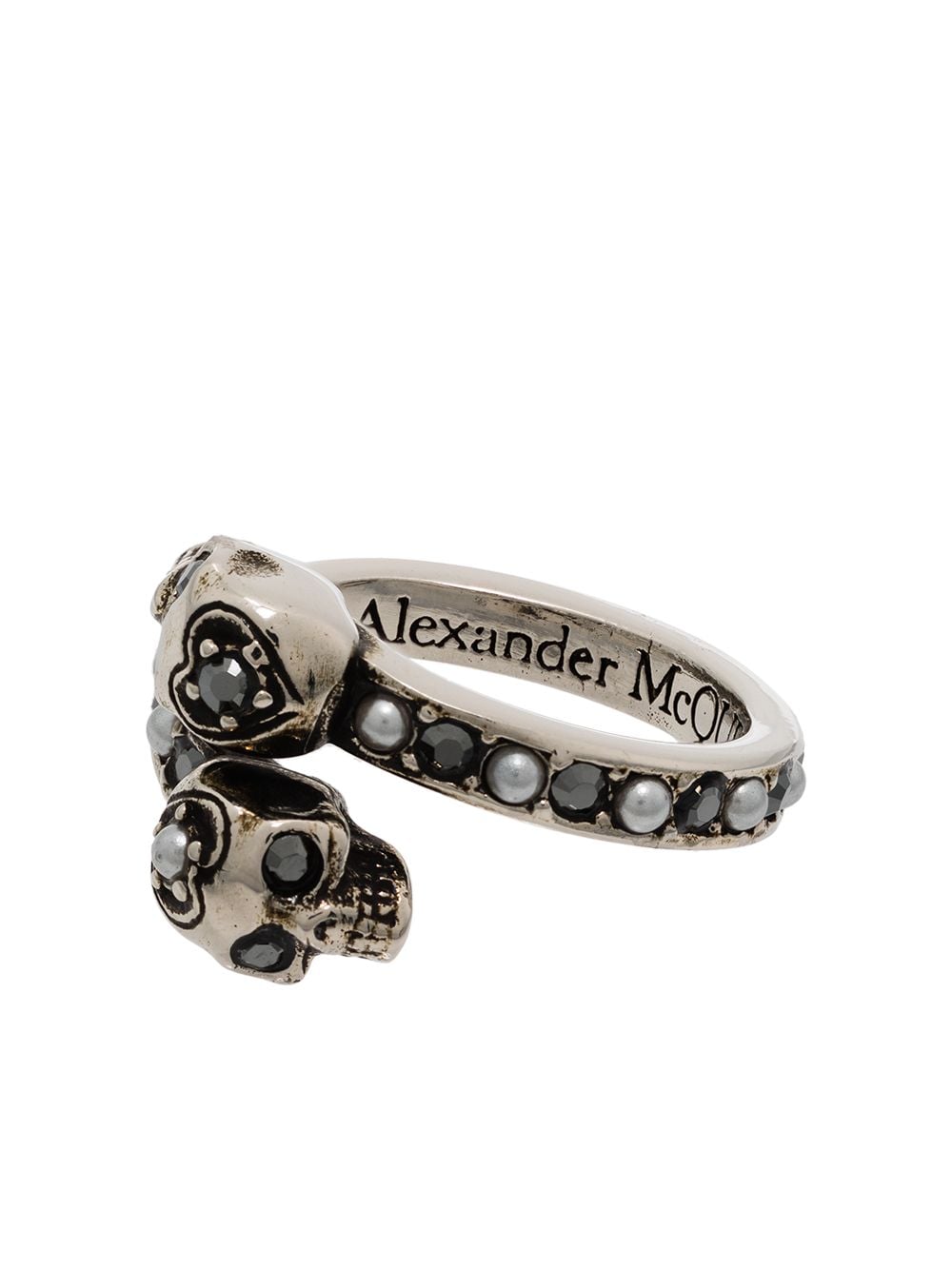 Alexander McQueen Skull wrap-around ring - Silver von Alexander McQueen