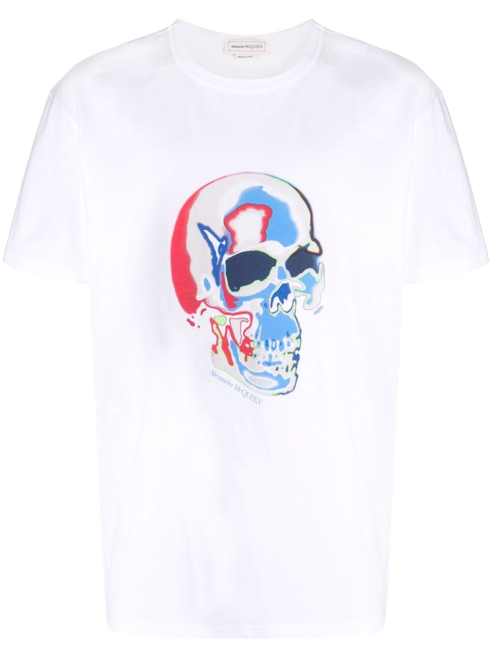 Alexander McQueen Solarised Skull print T-shirt - White von Alexander McQueen