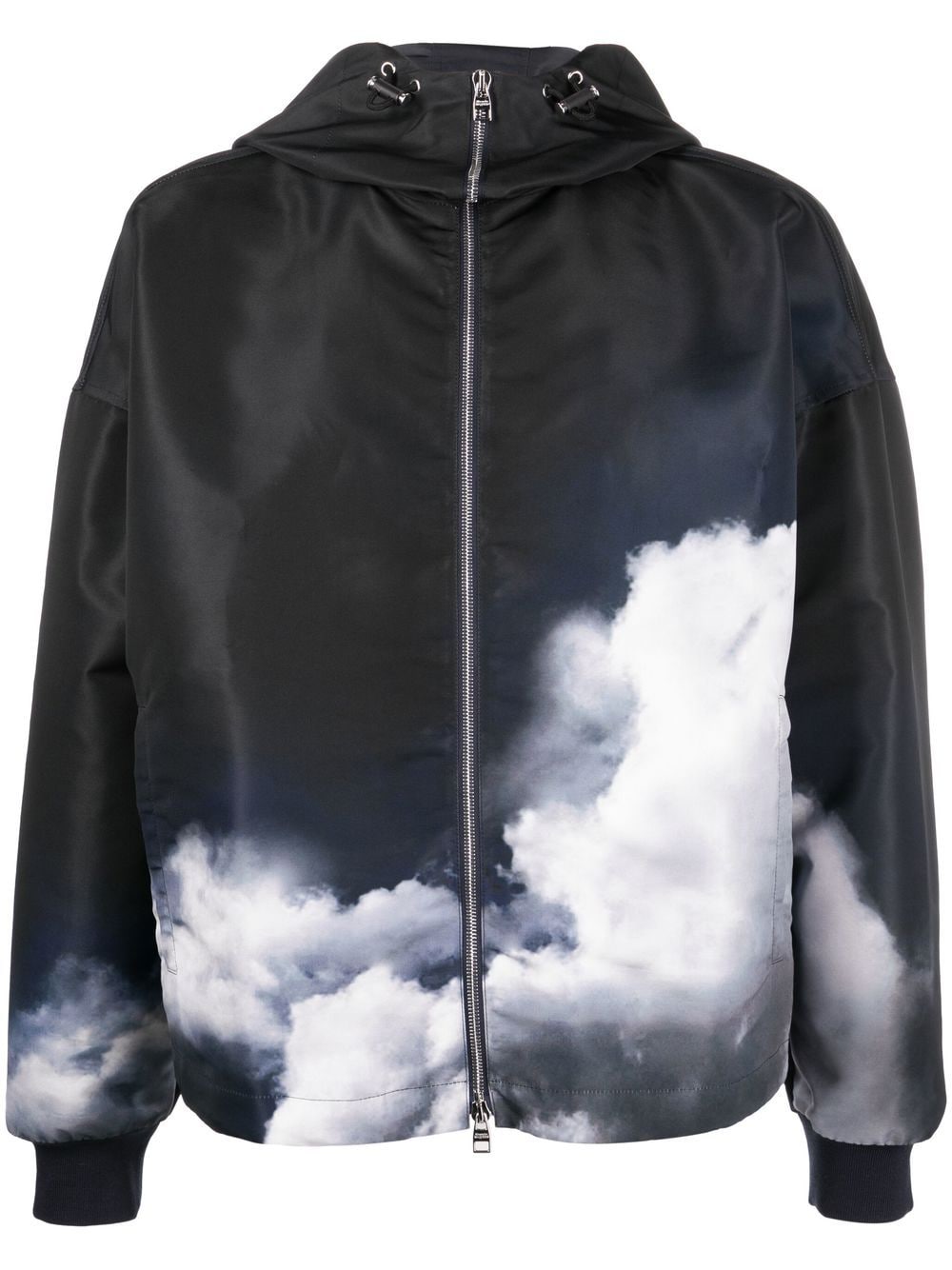 Alexander McQueen Storm Sky-print hooded jacket - Black von Alexander McQueen