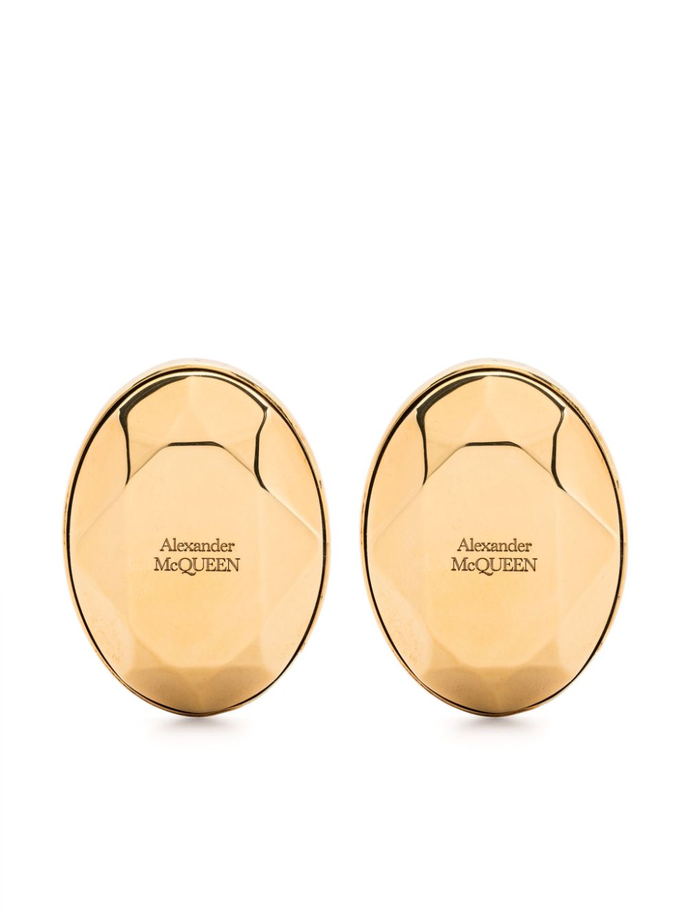 Alexander McQueen The Faceted Stone Stud Earrings - Gold von Alexander McQueen