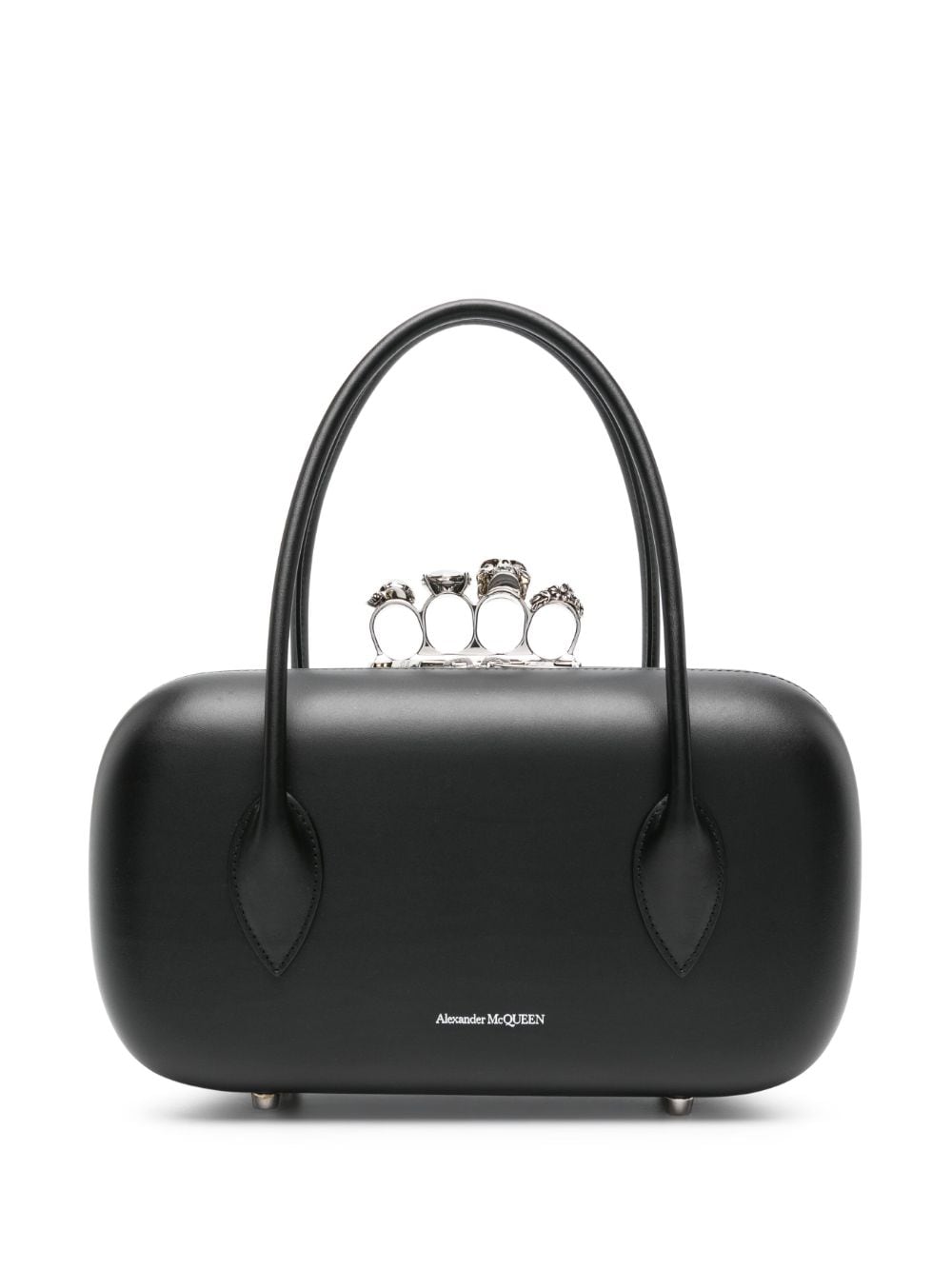 Alexander McQueen The Reverse leather clutch - Black von Alexander McQueen