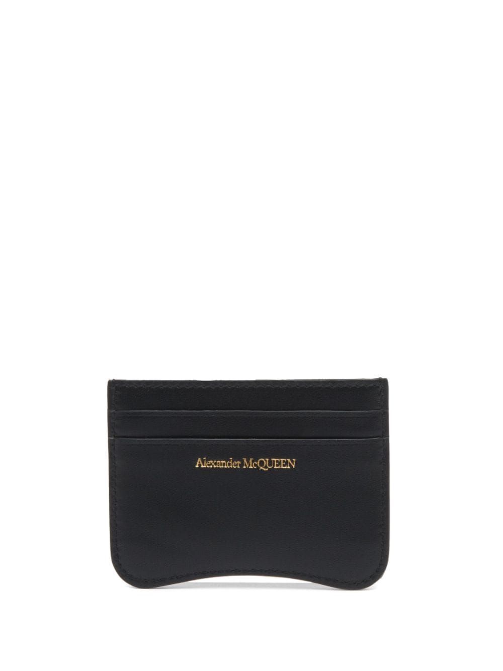 Alexander McQueen The Seal leather card holder - Black von Alexander McQueen