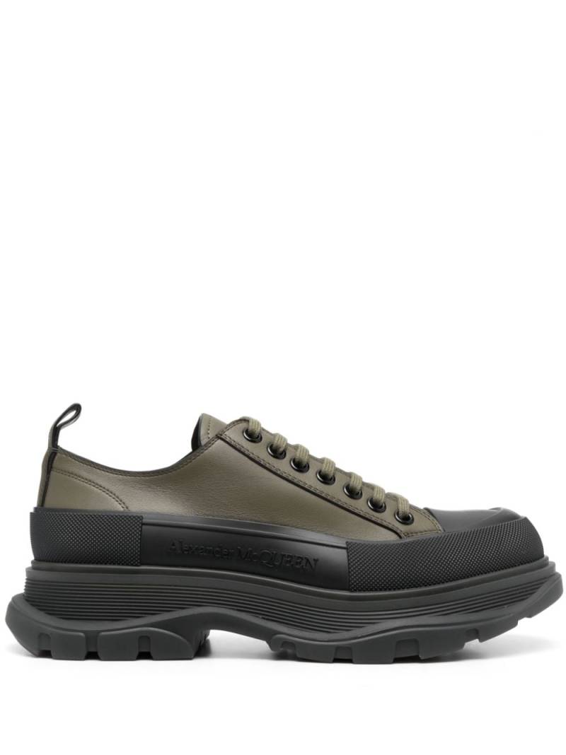 Alexander McQueen Tread Slick leather sneakers - Green von Alexander McQueen