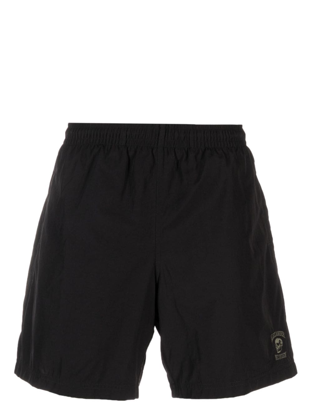 Alexander McQueen Varsity Skill swim shorts - Black von Alexander McQueen