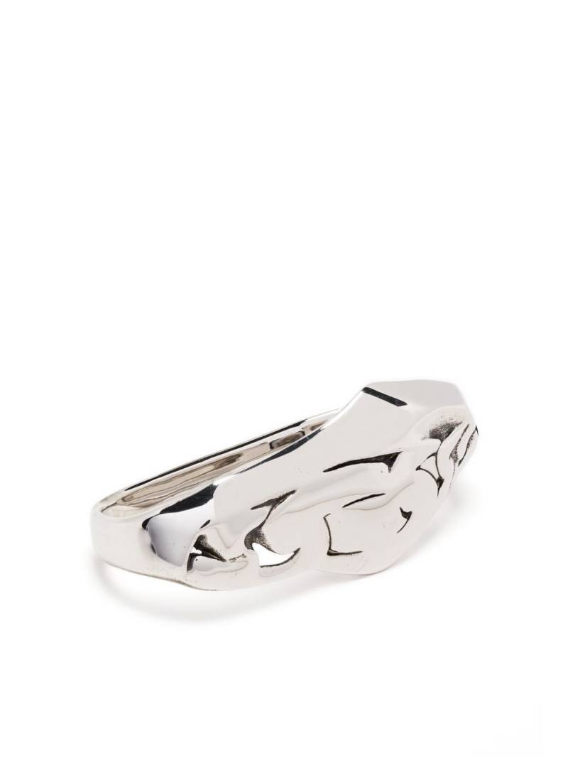 Alexander McQueen asymmetric oversized ring - Silver von Alexander McQueen