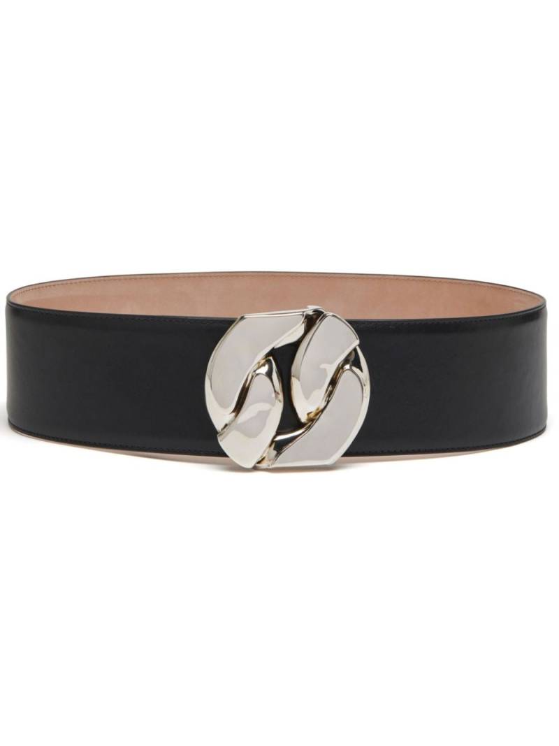 Alexander McQueen chain-link buckle leather belt - Black von Alexander McQueen