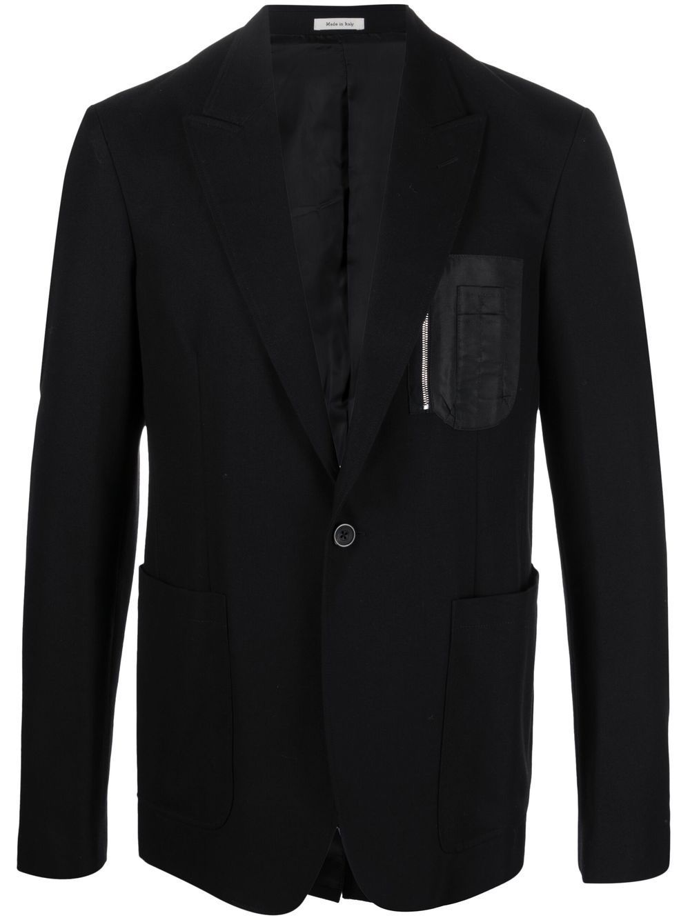 Alexander McQueen chest zip-pocket detail blazer - Black von Alexander McQueen