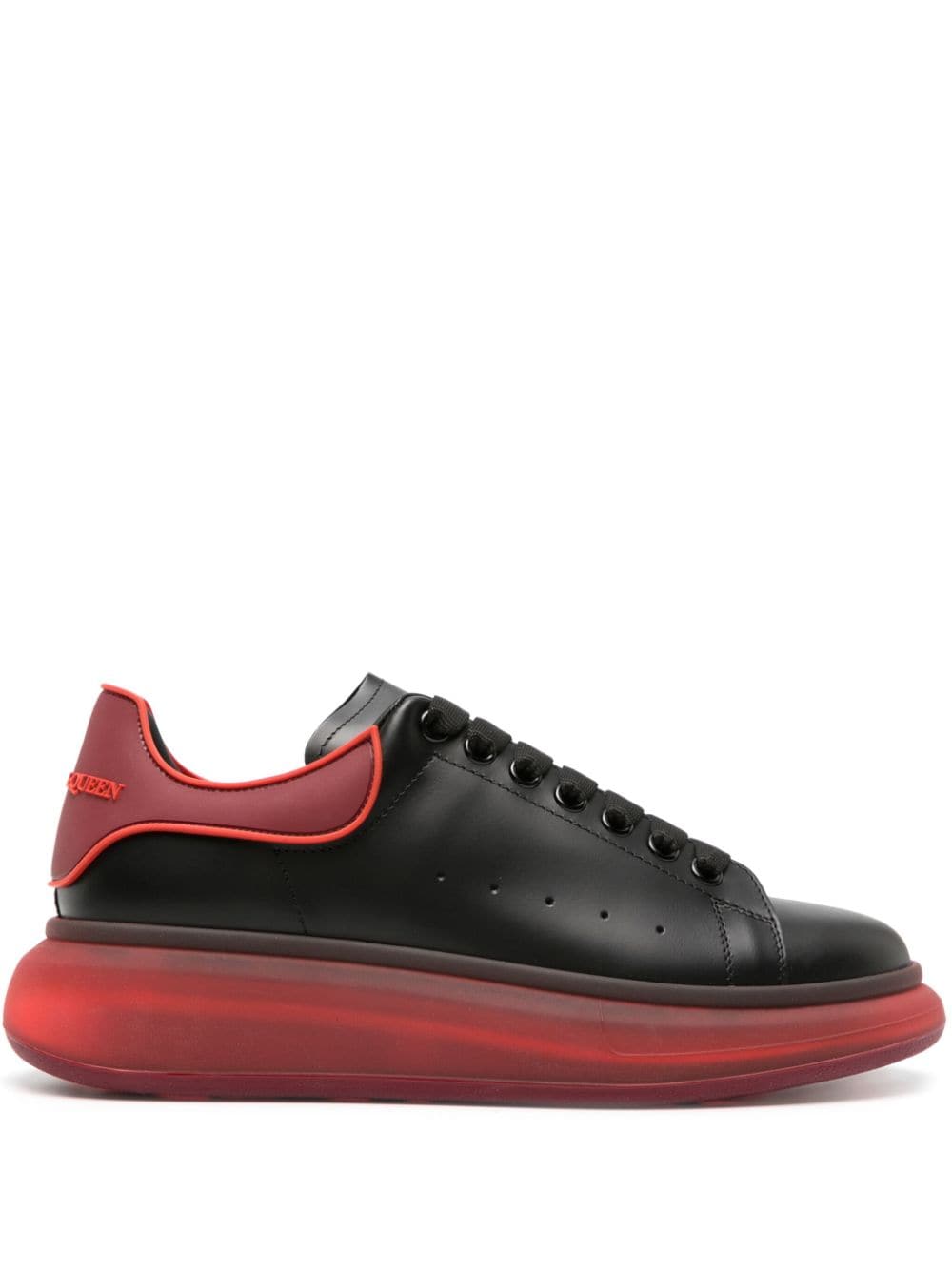 Alexander McQueen chunky lace-up leather sneakers - Black von Alexander McQueen