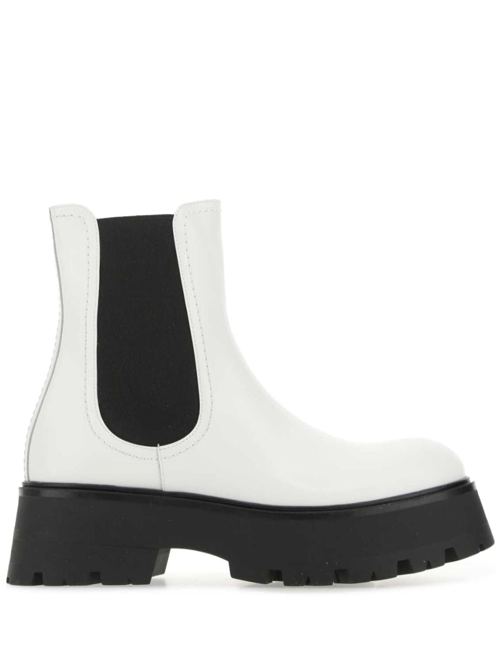 Alexander McQueen chunky-sole leather boots - White von Alexander McQueen