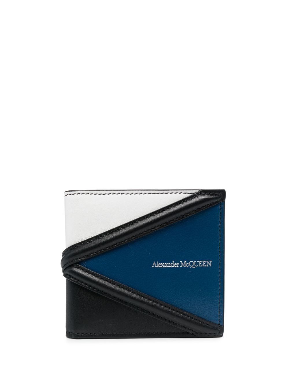 Alexander McQueen colour-block leather wallet - Blue von Alexander McQueen