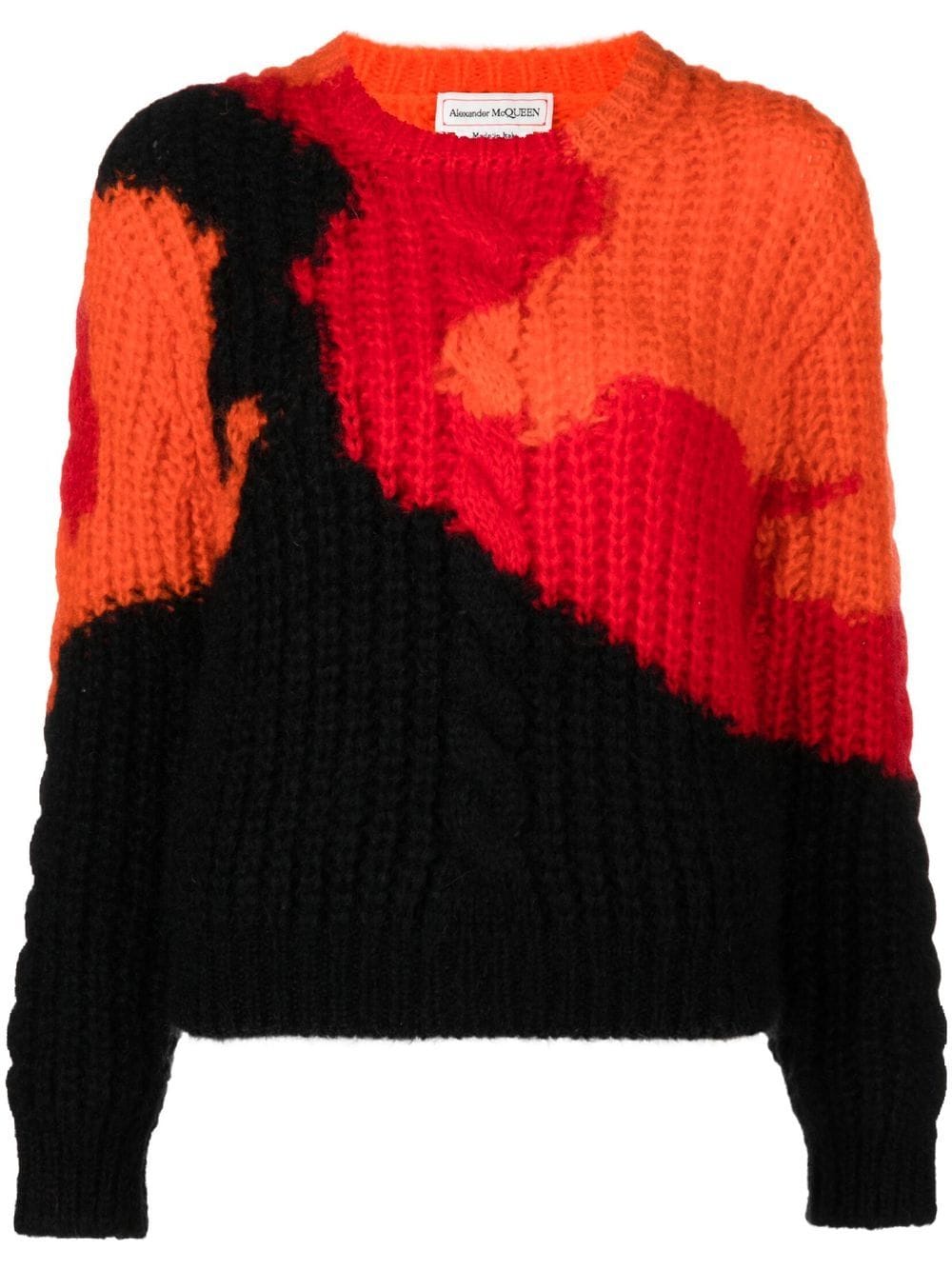 Alexander McQueen colourblock knit jumper - Orange von Alexander McQueen