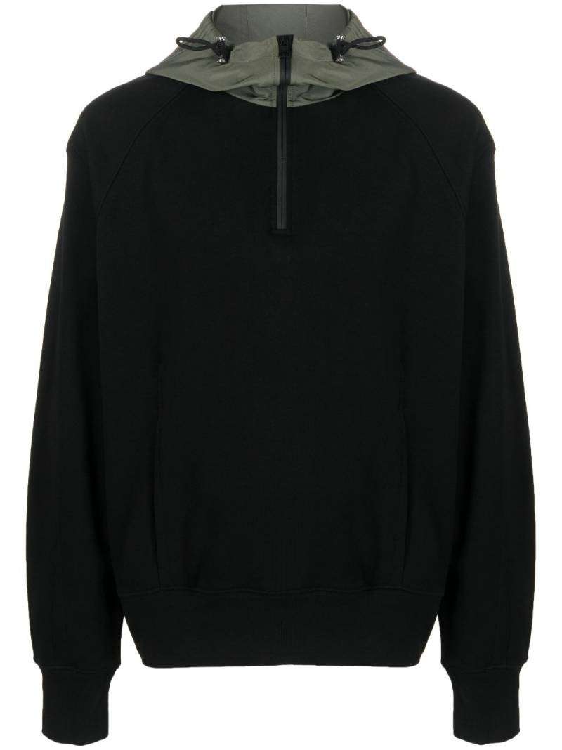 Alexander McQueen contrasting-hood half-zip sweatshirt - Black von Alexander McQueen