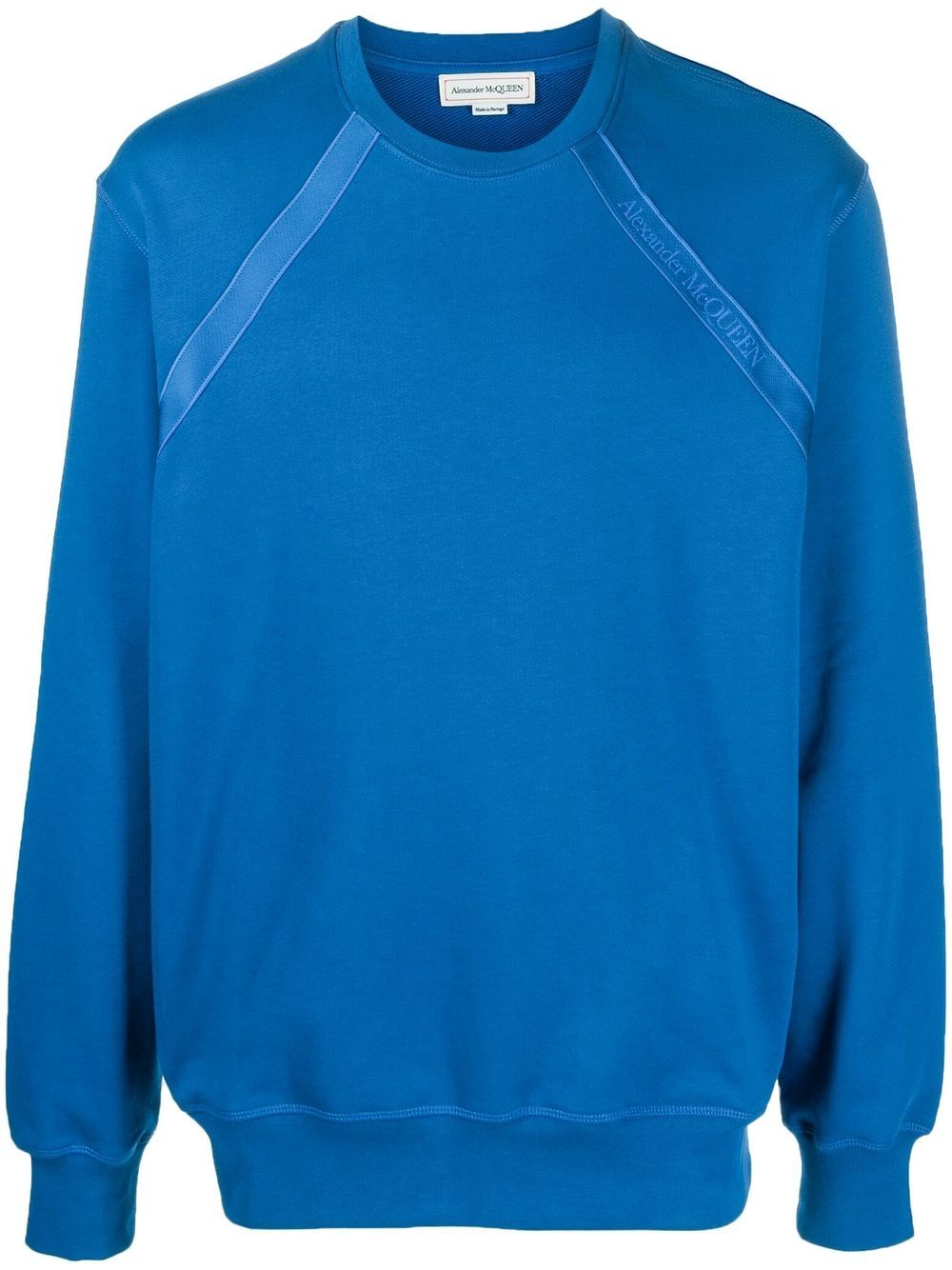 Alexander McQueen cotton crew neck sweatshirt - Blue von Alexander McQueen