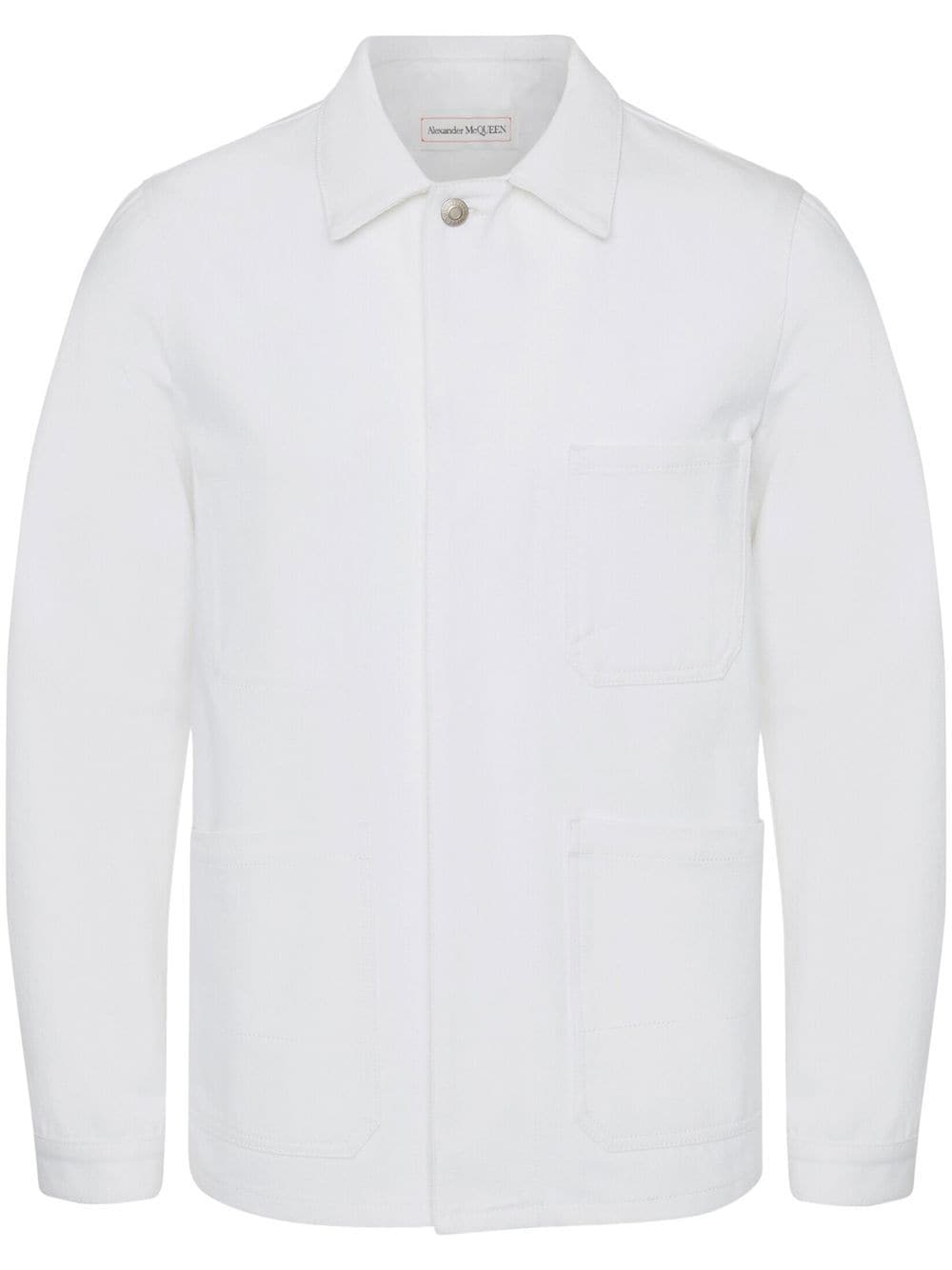 Alexander McQueen cotton long-sleeved shirt - White von Alexander McQueen