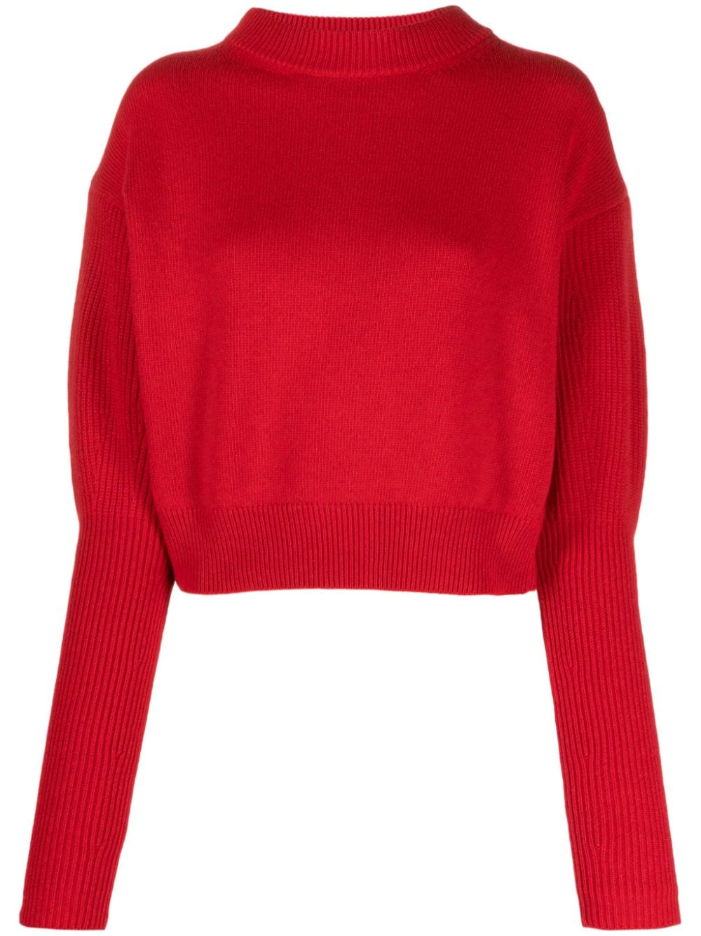 Alexander McQueen cropped cashmere-blend jumper - Red von Alexander McQueen